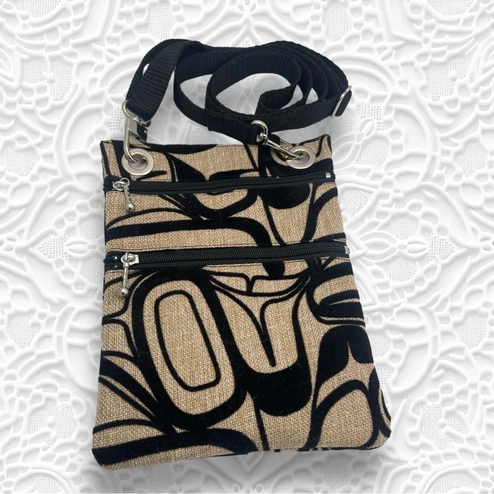 Eagle Passport Crossbody Pouch by Kelly Robinson (Beige )